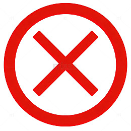 禁止标志红色圆圈叉号