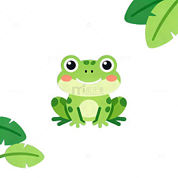 卡通青蛙插画设计素材