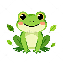 卡通青蛙插画设计素材
