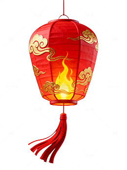 红金祥云灯笼26