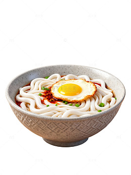 煎蛋乌冬面特写75