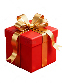 红色礼盒金色丝带40