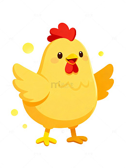 可爱卡通小鸡插画20