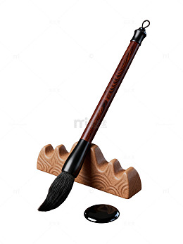 中式毛笔砚台摆件65