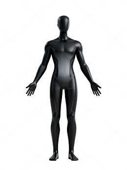 黑色人体模型光效45