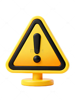 黄色警示三角标志80