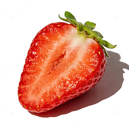 水果半个草莓元素