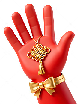 红手金结中国风97