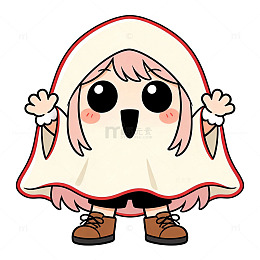 可爱幽灵卡通形象设计元素