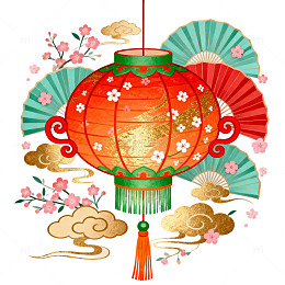 传统中国风灯笼图案设计素材