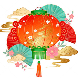 传统中国风灯笼插画设计素材