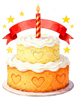 生日蛋糕彩带装饰86