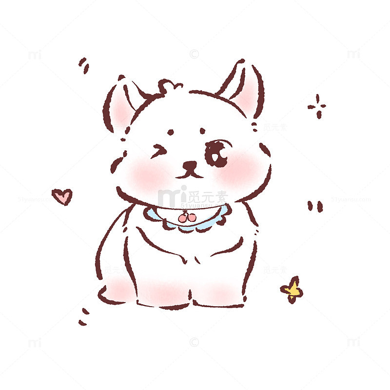 可爱小动物卡通插画