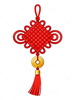 红色中国结挂饰45