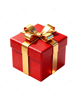 红色礼盒金色丝带60