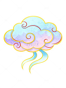 彩色祥云图案素材38