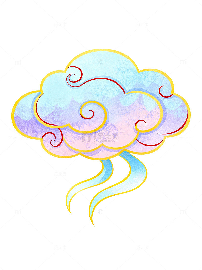 彩色祥云图案素材38