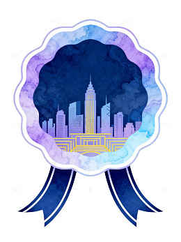 城市剪影徽章设计89