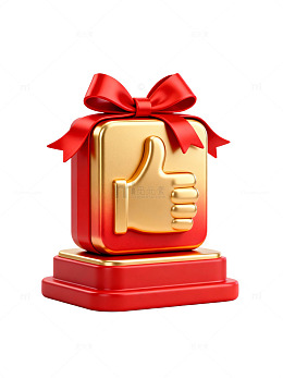 红金点赞奖杯图标54