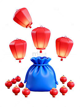 中秋红灯笼礼袋48