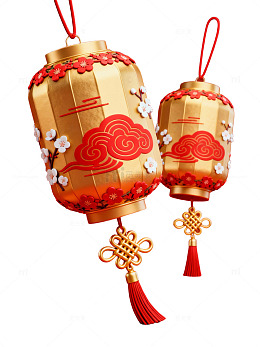 金色中式灯笼87