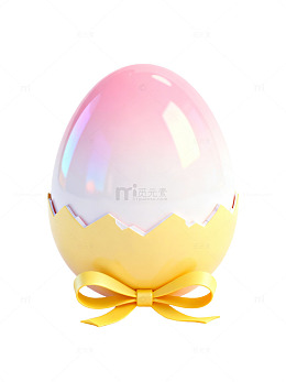 复活节彩蛋配黄丝带64