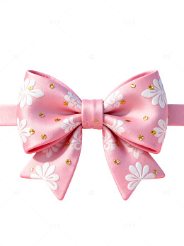 粉色花卉蝴蝶结82