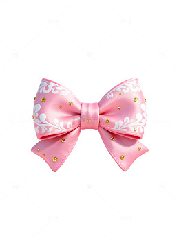 粉色蝴蝶结印花58