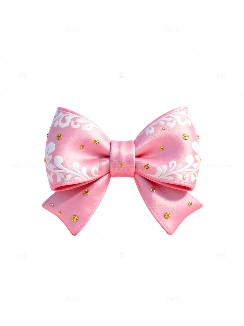 粉色蝴蝶结印花58