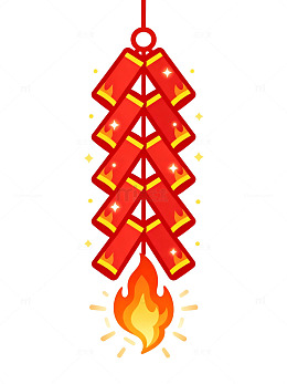 卡通烟花鞭炮图案13