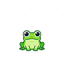 卡通青蛙绿色背景图