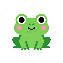 卡通青蛙图案矢量插画