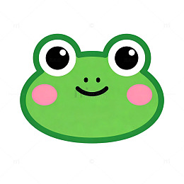 卡通青蛙头像设计素材