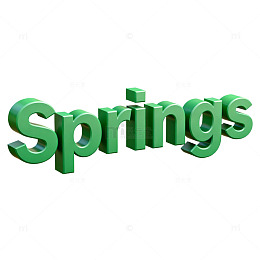绿立体字Springs视觉效果设计素材