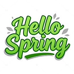 卡通风格春季问候图案设计素材