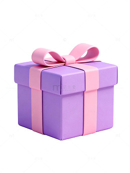 紫色礼盒粉色蝴蝶结33