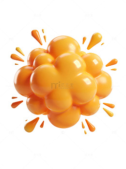 橙色几何泡泡群36