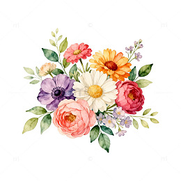 水彩花卉装饰画设计素材