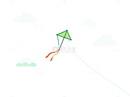 简约风筝蓝天插图