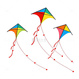 卡通风风筝插画