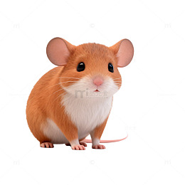 卡通可爱仓鼠特写摄影