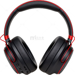 黑红耳机产品宣传照