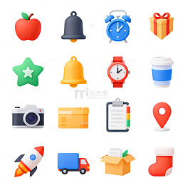 多彩生活图标矢量素材