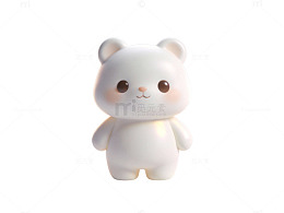 可爱白色小熊玩偶20