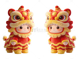 卡通舞狮玩偶16