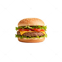 简约汉堡美食摄影图片