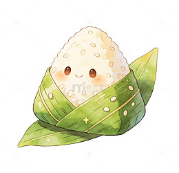 可爱卡通粽子插画设计素材