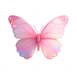 粉色梦幻蝴蝶数字艺术