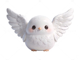 可爱白色小飞鸟71
