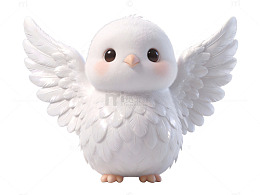 可爱白色小天使鸟55